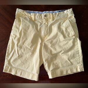 Polo Ralph Lauren Yellow Flat Front Shorts Classic Design